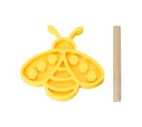 Bee Watering Station, 3D Printed Garden Bath, Pollinator Hydration Dish, Eco Friendly Build, Shallow Anti Drown Design, Yellow, Excellent for Lawn Balcony Outdoor Decor