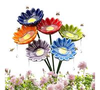 Bee Watering Station - 6 Pack Ceramic Flower Bath |Garden Pollinator Feeder