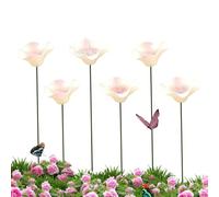 Bee Watering Station - 6 Pieces Ceramic Flower Shaped Butterfly Bath