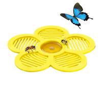 Bee Watering Station - Flower Shape Decorative Butterfly Bowl, Pollinator Water Feeder, Floating Drinker | Safe Landing Drinking Basin, Garden Patio Balcony Yard Backyard Terrace Pond Cups Tool