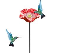 Bee Watering Station - Flower Shaped With Stake, Decorative Colorful Resin