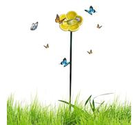 Bee Watering Station for Garden, Ceramic Flower Shape Bee Waterer Butterfly Baths Watering Station for Outdoor Patio Yard