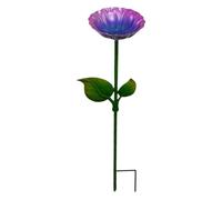 Bee Watering Station - Glossy Durrable Metal, Hand Painted Pollinator Drinker Tool, Weather Resistant Insecct oaasis Cup, Standing Hummingbird Bird Baths Stake - For Yard Patio Decks Garden Art