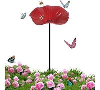 Bee Watering Station, Multifunctional Feeding Bowl, 25.5 Inches Metal Stake, Bird Baths Feeder, Lifestyle Gadgets for Butterfly Macaws Parakeet Conures Finches Patio, Outdoor Accessory for Daily Care
