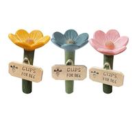 Bee Watering Station | Pollinator-friendly Stability | Resin Material | Flower-Shaped Resin Pollinators Feeder | Flower Cups | Sloped Reservoir Drainage | For Backyard Farm Patio Lawn Terrace