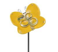 Bee Watering Station, Resin Butterfly Waterer, 15.7in Stake Design for Garden Use, Durable Outdoor Material, Pollinator-Friendly Accessory, Yard Patio Pathway Decor for Hummingbirds Bees