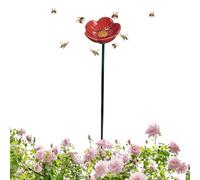Bee Watering Station - Weatherproof Garden Feeder Butterfly | Bath Decorative Design Outdoor Pollinator Water Dish System for Backyard, Patio, Porch, Deck, Balcony, Farm or Garden