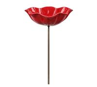 Bee Watering Station with Flower Design Bee Bath for Garden Decorative Metal Flower Garden Stake for Outdoor Yard Patio Decoration