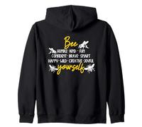 Bee Yourself umile gentile divertimento coraggioso intelligente gioioso Felpa con Cappuccio