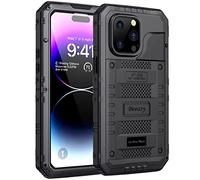 Beeasy Cover per iPhone 14 Pro Max IP68 Impermeabile Militare Antiurto, Protezione Completa Armor a 360°, Custodia Subacquea Indistruttibile Antipolvere con Protezione dello Schermo Integrata, Nero