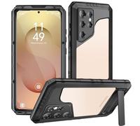 Beeasy Cover per Samsung Galaxy S25 Ultra IP68 Impermeabile,360 Antiurto Militare Rugged Armor,Resistente Indistruttibile Metallo Custodia,Subacquea Protezione Case per S25 Ultra,Nero