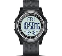 Beeasy Orologio digitale impermeabile con cronometro sveglia conto alla rovescia doppio orario display ultra sottile e super grandangolare per uomini e donne