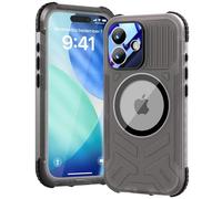 Beeasy per iPhone 17 Cover impermeabile con Magsafe, IP68 militare 360 Antiurto, protezione per lo schermo integrata,custodia magnetica rugged resistente per telefono, 6,3", Nero