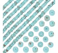 Beebeecraft 1 Scatola 1 Fili Perline Heishi Perline Howlite Naturale Perline Rotonde Piatte 4x2mm Disco di Perline Pietra Perline Sciolte per Artigianato Fai da Te Collane Braccialetti Creazione