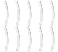 Beebeecraft 1 Scatola 10 Pezzi Perline Tubolari Argento Sterling Colonna Curva Noodle Perline Sciolte Distanziatrici 20x2mm per Braccialetti Fai da Te Collana Creazione di Gioielli Foro: 1.2mm