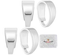 Beebeecraft 1 Scatola 100 Pezzi Ganci A Scatto 925 Ganci per Pizzico In Ottone Placcato In Argento Sterling Clip con Chiusura A Clip Bail Ciondola Rompighiaccio Connettore per Ganci per Gioielli