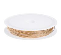 Beebeecraft 1 Scatola 10M Filo di Rame Rotondo Testurizzato Ottone Placcato Oro 18K 0.7mm Filo D'Oro Torsivo Inciso per La Produzione di Gioielli Fai Da Te Artigianali