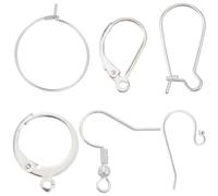Beebeecraft 1 Scatola 120 Pezzi 6 Stili 304 & 201 & 316 Ganci per Orecchini Francesi In Acciaio Inossidabile Chirurgico Pesce Palla Estremità Fili per Orecchie Renali Risultati per Orecchini A Leva