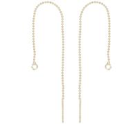 Beebeecraft 1 Scatola 16 Pezzi 92mm Fili per Orecchie Placcato Oro 24K Sfera Croce Catena di Collegamento Ciondola Risultati di Orecchini Filettati con Anello 2.5mm per La Creazione di Gioielli