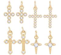 Beebeecraft 1 Scatola 16Pcs 4 Stili zirconi cubici incantesimi a Croce