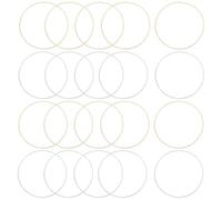 Beebeecraft 1 Scatola 20 Pezzi 2 Colori 40mm Anelli di Collegamento 24k Oro Sterling Argento Placcato Liscio Anello Singolo Cerchio Cornici Catena Chiave Collegamenti Chiusi Connettore Anelli