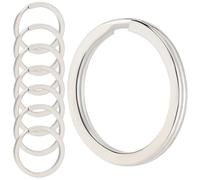 Beebeecraft 1 scatola 20 pezzi 316L Portachiavi In Acciaio Inossidabile 30mm Portachiavi Rotondo Anello di Grado Chirurgico Portachiavi Diviso In Metallo Anelli di Collegamento Piatti per Portachiavi