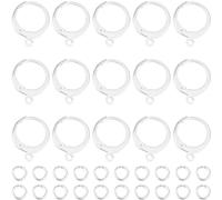 Beebeecraft 1 Scatola 20 Pezzi Accessori per Orecni A Monachella 925 Orecni A Cero A Monachella In Acciaio Inossidabile Placcato In Argento Sterling con 20 Pezzi di Anelli per Salto per La Creazione