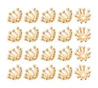Beebeecraft 1 Scatola 20 Pezzi Cappucci per Perline in Filigrana Placcato Oro 18K Fiore Cavo Distanziatore Tappi per Perline Sciolte per Artigianato di Gioielli Fai da Te Foro: 1.4mm