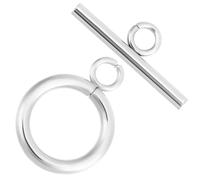 Beebeecraft 1 Scatola 25 Set di Fermagli A Levetta 925in Argento Sterling Placcato 304in Acciaio Inossidabile T Bar OT Connettori Anello Rotondo per Creazione di Gioielli Collana Bracciale Fai da Te