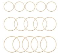 Beebeecraft 1 Scatola 30 Pezzi 20/28/33mm Anello di Collegamento Placcato Oro 24K Rotondo Cerchio Cavo Lunetta Connettori Chiudi Anello di Salto Ciondoli per Braccialetti Collane Creazione di Gioielli