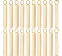 Beebeecraft 1 Scatola 30 Pezzi Ciondoli A Barra Ottone Placcato Oro 24K Ciondoli Verticali Lunghi con Foro per Orecchini Fai Da Te Collana Creazione di Gioielli