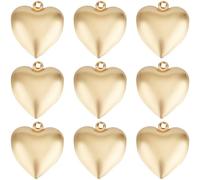 Beebeecraft 1 Scatola 30 Pezzi Ciondoli A Forma di Cuore 3D per La Creazione di Gioielli Ciondoli Placcati in Oro 18K per Collane Bracciali Artigianato Fai da Te Regali per La Festa della Mamma e