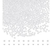 Beebeecraft 1 Scatola 3000 Pezzi Cabochon con Zirconi Bianchi AAAAA Rotondi 1 mm Diamante Piccolo Sciolto Pietra CZ Pietra Preziosa Sintetica per Creazione di Gioielli