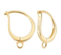 Beebeecraft 1 Scatola 4 Pezzi Ganci per Orecchini A Leva Placcati in Oro 18K 925 Ganci per Orecchini A Scatto in Argento Sterling Ganci per Orecchini A Cerchio Francesi con Passante per La Creazione