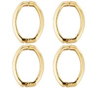 Beebeecraft 1 Scatola 5 Pezzi Anello A Molla per Cancello in Vero Oro 18K Placcato Chiusura Ovale O Ring Carabina Moschettone Clip Blocco Catenacci Connettore per Ricerca Gioielli Collana Bracciale