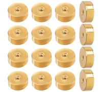 Beebeecraft 1 Scatola 50 Pezzi Chiusure A Vite Sfera in Acciaio Inossidabile Placcato Oro 18k Geometria Piatto e Rotondo Chiusure per Orecchini di Ricambio per Gioielli Orecchino Che Effettua