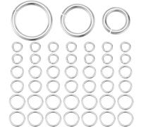 Beebeecraft 1 Scatola 60 Pezzi 4mm 5mm 6mm 925 Argento Sterling Anello Singolo Anelli di Salto Aperti Connettori Anelli di Gioielli per Orecni Fai Da Te Collana Bracciale Creazione di Forniture