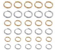Beebeecraft 1 Scatola 600 Pezzi Anelli di Salto A Doppio Anello in Acciaio Inossidabile 2 Colori 5/6/7mm Anelli di Salto Aperti Split Anelli Rotondi per Fai da Te Braccialetto Collana Portachiavi