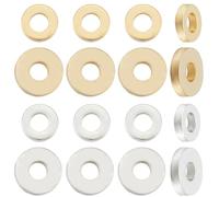 Beebeecraft 1 Scatola 80 Pezzi Distanziatori A Disco da 4/5 mm Perline in Oro 24K 925 Argento Sterling Placcato Piatto Rotondo Bicono Piattino Senza Cuciture Distanziatore Sciolto Perline