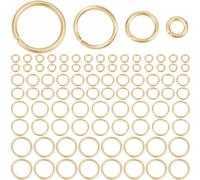 Beebeecraft 1 Scatola 900 Pezzi Anelli di Salto Aperti Acciaio Inossidabile Placcato Oro 18K 4/6/8/10mm Anelli di Salto Ad Anello Singolo per La Creazione di Gioielli