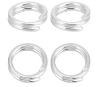 Beebeecraft 1 scatola Da 10 pezzi di Anelli di Congiunzione Divisi 925 anelli di Congiunzione A Doppio Anello Aperti Rotondi In Argento Sterling per La Creazione di Gioielli Collane Bracciali