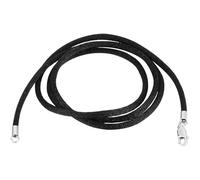 Beebeecraft 1 scatola Da 3 pezzi di Corda Sottile In Seta per Collana Da 1mm In Fibra Nera Morbida In Raso Intrecciata con Chiusura A Moschettone In Acciaio Inossidabile per La Creazione di Gioielli