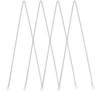 Beebeecraft 1 Scatola da 4 Pezzi da 31.5 Pollici in Vetro Colorato Catena per Appendere Quadri in Acciaio Inossidabile Acchiappasole in Argento con Ganci per Pareti Giardini Cucine Esterni Decorativi