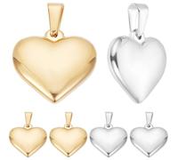 Beebeecraft 10 pz 2 Colori Cuore in Metallo Ciondoli Placcati Oro 24K 304 Acciaio Inossidabile Grande Cuore Ciondolo Ciondoli per Collana Creazione di Gioielli