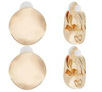Beebeecraft 10 pz. Accessori per Orecchini A Clip in Ottone Placcato Oro 18K. Accessori per Orecchini A Clip Tondi e Piatti con Anelli Verticali da 1.8 mm per Orecchini Fai da Te, Creazione