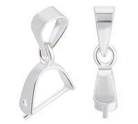 Beebeecraft 10 Pz Rompighiaccio Pinch Bails 925 Chiusure Ciondoli Argento Sterling Ciondolo Connettore Ciondolo per Fai da Te Festa di Natale Bomboniera Halloween Orecchino Collana