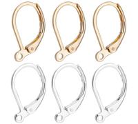 Beebeecraft 100 pz 2 colori Ganci per Orecchini A Leva 18K Oro e 925 argento Sterling Placcato 316L Acciaio Inossidabile Chirurgico Francese Filo per Orecchini per La Creazione di Gioielli