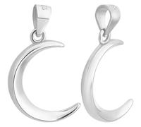 Beebeecraft 2 pz 1 scatole Ciondoli Luna 925 ciondoli Luna 3D in Argento Sterling A Forma di Mezzaluna per Ciondolo Braccialetto Collana Creazione di Gioielli