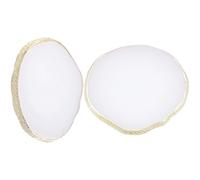 Beebeecraft 2 pz Nail Art Palette Resina Bordo Oro Gel Colore Trucco Espositore Vassoio Gioielli Nail Art Espositore Cosmetici Strumenti di Miscelazione 8.95x10x0.75cm