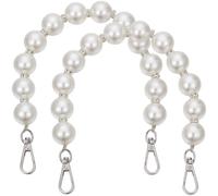 Beebeecraft 2 pz Perla Perline Borsa Catena con Fermagli Girevoli Perline Borsa Maniglia Sostituzione Borsa Catena Accessori Decorazione per Donne Portafoglio Tote Borsa A Tracolla Borsa Creazione